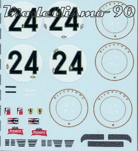 Decal ferrari 330 24 - 1/43,
